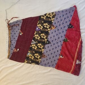 Vintage Y2k patchwork hippy skirt